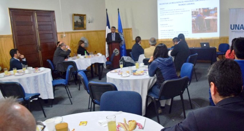 Senadis promueve inclusión laboral en seminario realizado en Victoria.