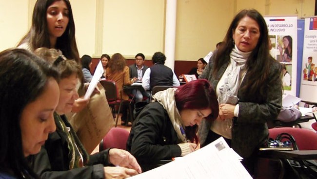 Mesa de trabajo en Diagnóstico Participativo.