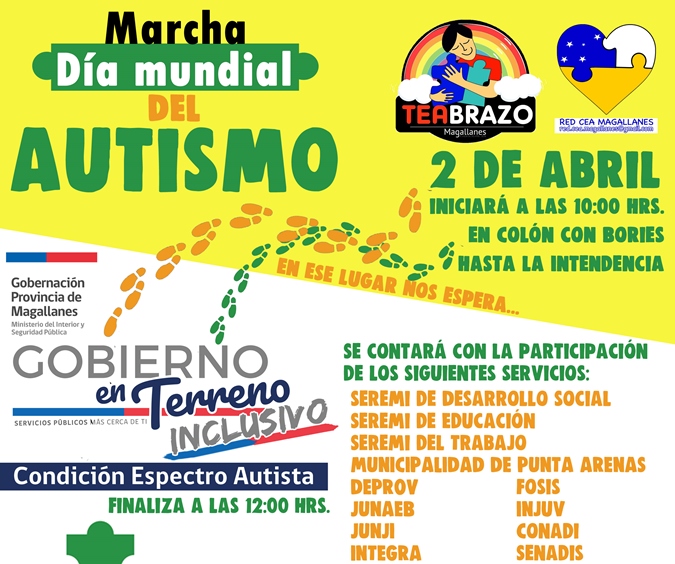 En Punta Arenas se realizará marcha en conmemoración del Día Mundial del Autismo