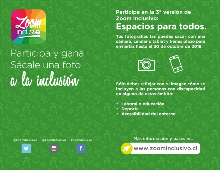 Afiche de difusión del Concurso de Fotografía Zoom Inclusivo.