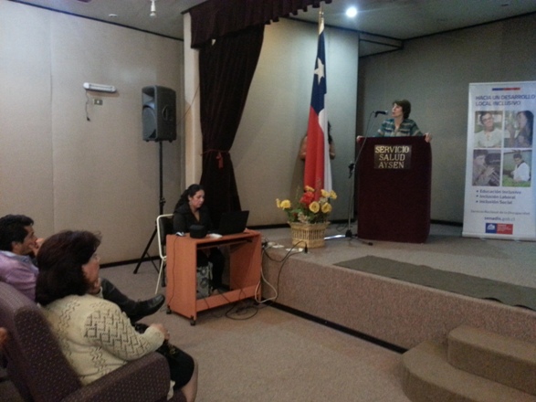 Directora Regional durante la actividad. 