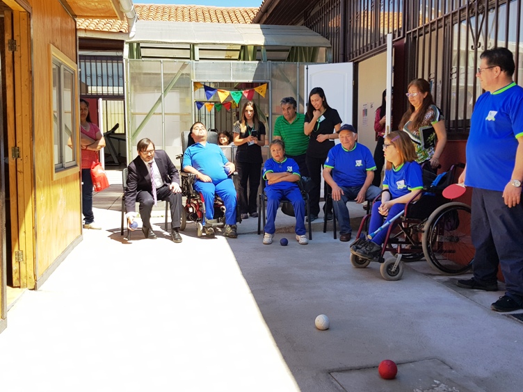 Director Nacional comparte con el equipo de Boccia de Requínoa