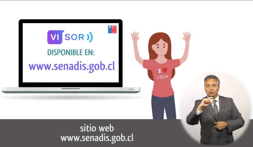 SENADIS lanza aplicación Vi-sor Web para la atención de personas sordas en lengua de señas