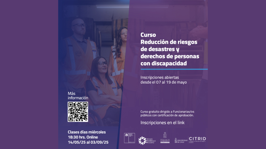 Imagen grafica curso Reducción de riesgos de desastres y derechos de las personas con discapacidad 