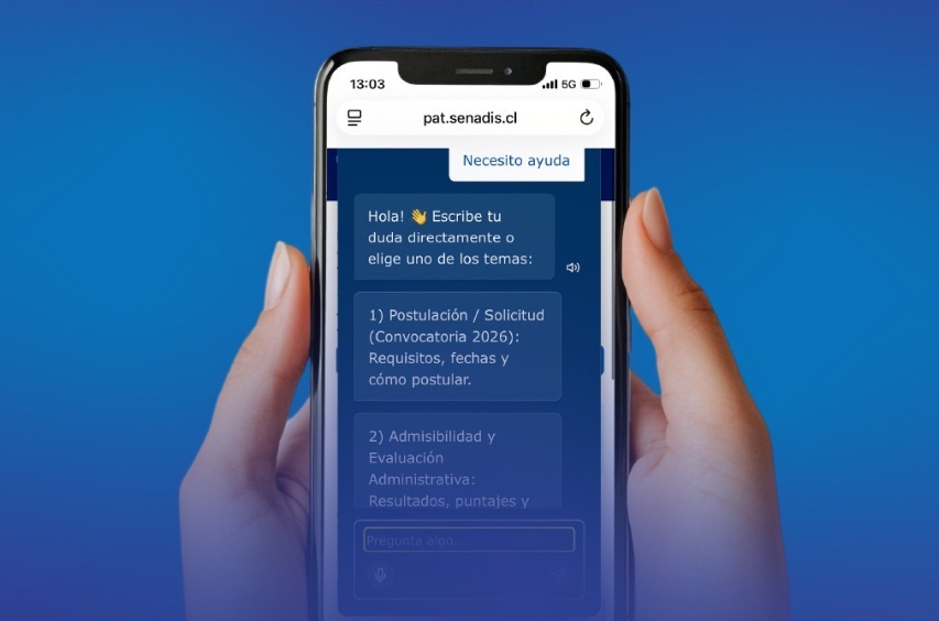 Senadis impulsa innovador asistente virtual con IA accesible para fortalecer el acceso a ayudas técnicas