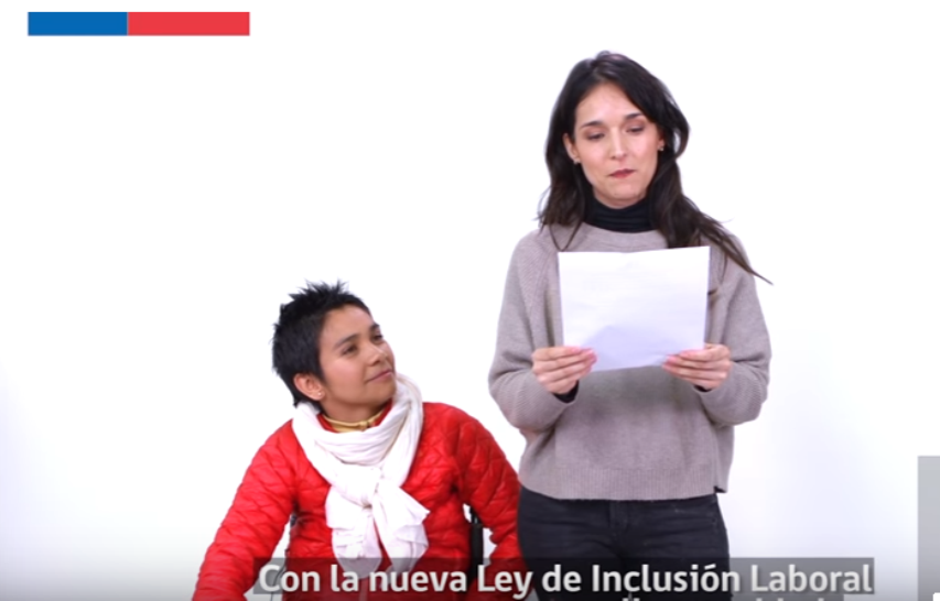 Video realizado por Woki Toki y difundido por el Ministerio de Desarrollo Social y el SENADIS sobre la nueva Ley de Inclusión Laboral