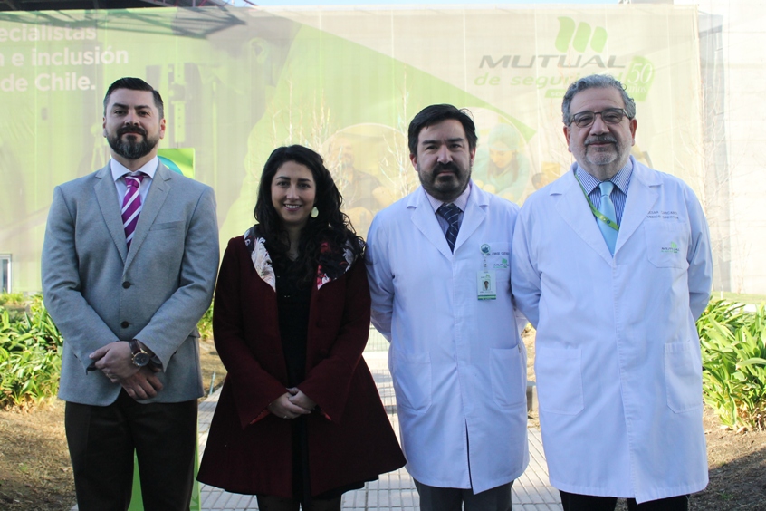 Directora Regional junto a Director de COMPIN y Director Médico del Hospital Clínico de Mutual de Seguridad.