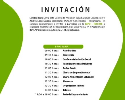 Invitación EXPO-INCLUYE