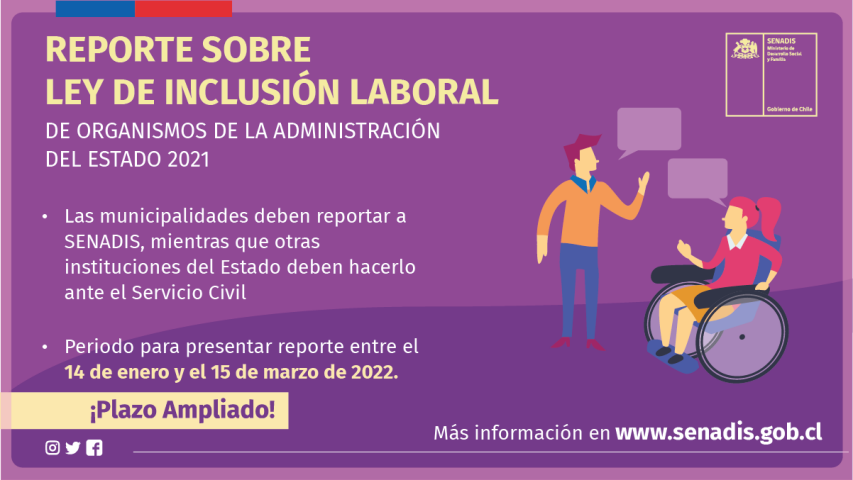 Reporte sobre Ley de Inclusión Laboral de Organismos de la Administración del Estado año 2021