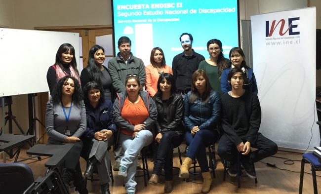 Funcionarios INE Tarapacá participan en jornada de capacitación para aplicación del II Estudio Nacional de la Discapacidad
