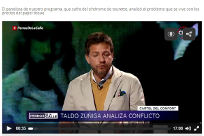 Foto Pablo Zúñiga durante el segmento \