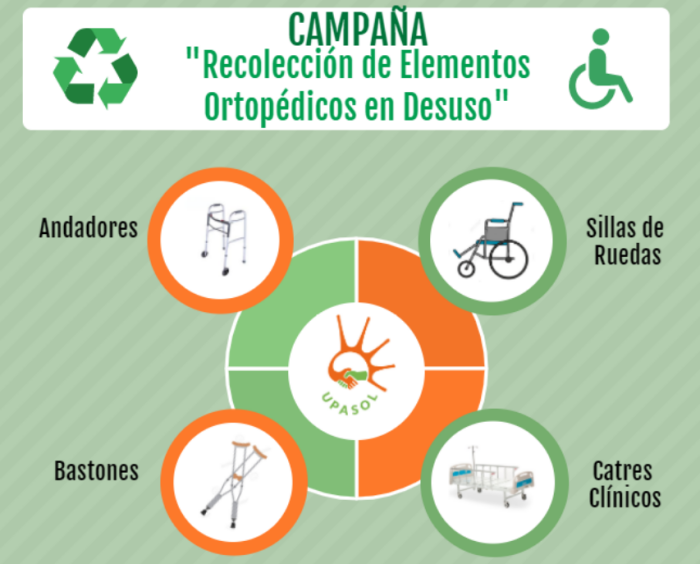UPASOL inicia campaña de recolección de elementos ortopédicos en desuso
